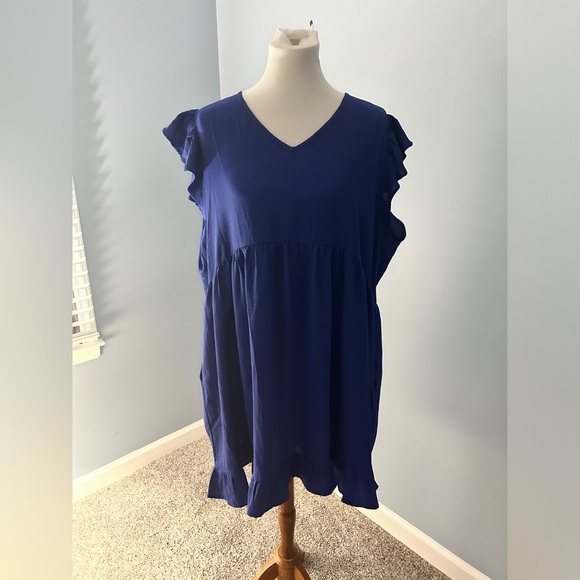 Blue Dress with Pockets - Picture 2 of 4